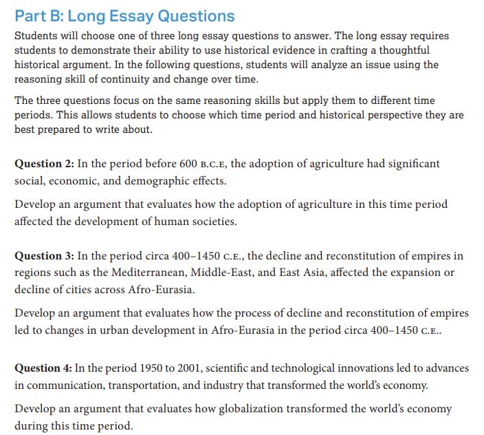 ap world history leq thesis examples