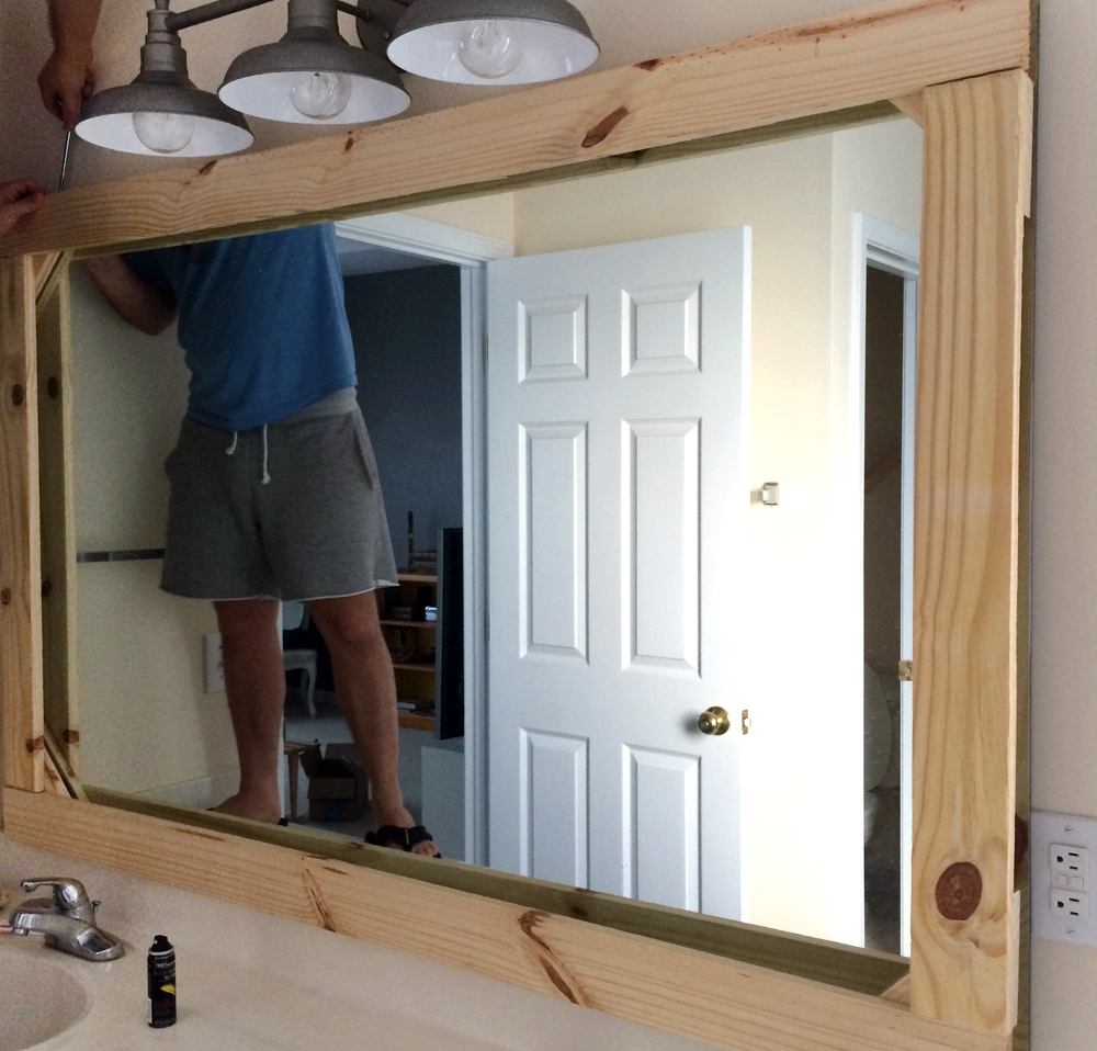 DIY Rustic Wood Mirror Frame — Tag & Tibby