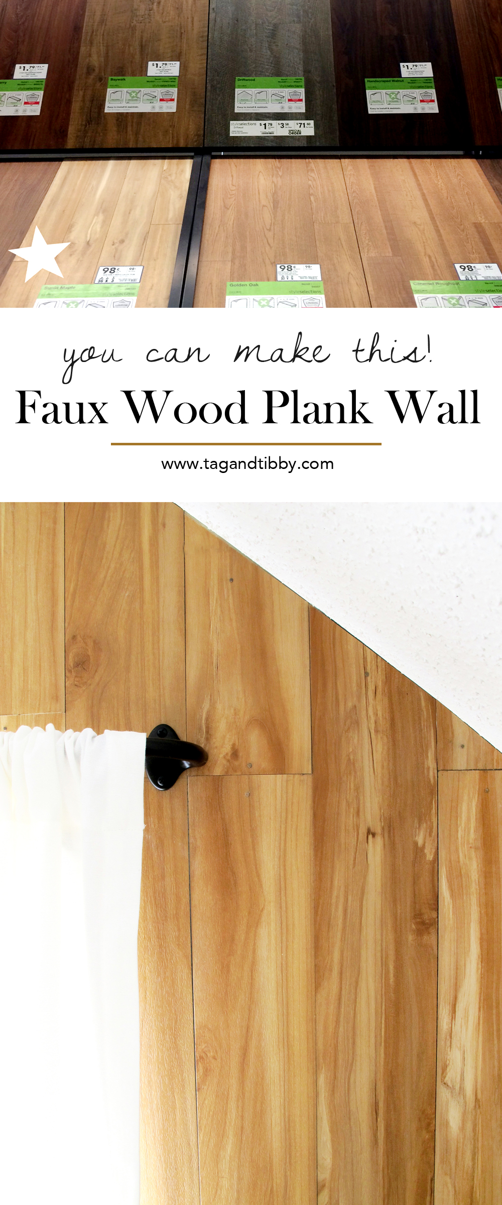 DIY Faux Wood Plank Wall — Tag &amp; Tibby
