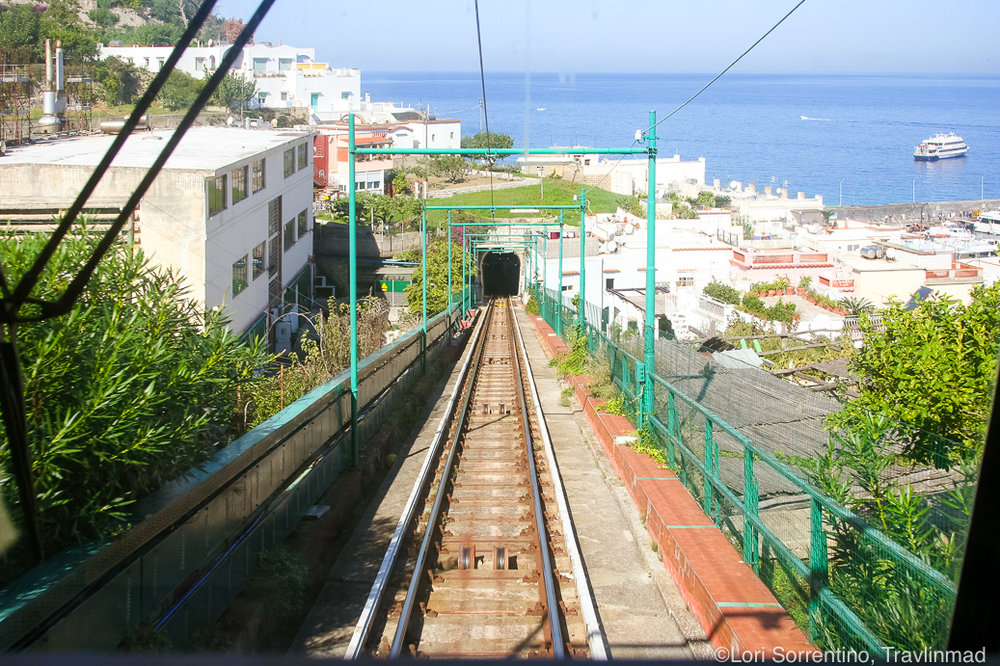 Funicular Capri cable car, Isle of Capri, Italy
