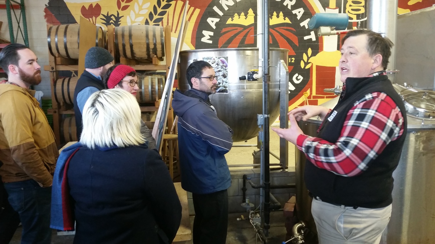  Luke Davidson, the founder and head distiller of Maine Craft Distilling, explains the time consuming process of floor malting that they use to produce their Fifty Stone Whiskey. 