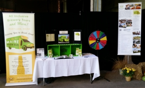 Our display at the recent Harvest on the Harbor Marketplace event in Portland. 