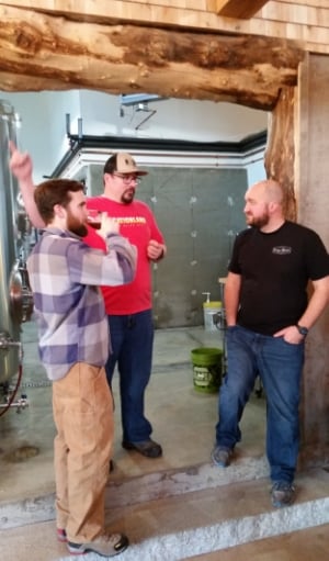 From left; Sean Sullivan, Executive Director of the Maine Brewers' Guild; Jim O'Brien, founder and president of Vacationland Distributors; and John Legassie, co-founder of Fore River Brewing Company.