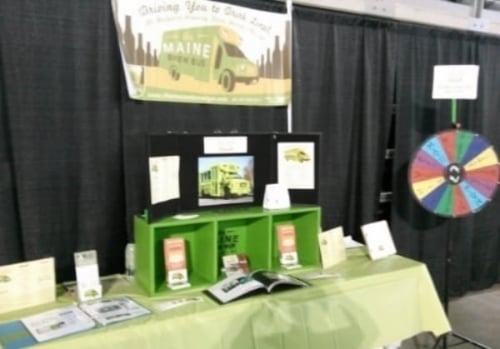 Our display booth at the 2015 Bangor on Tap. 