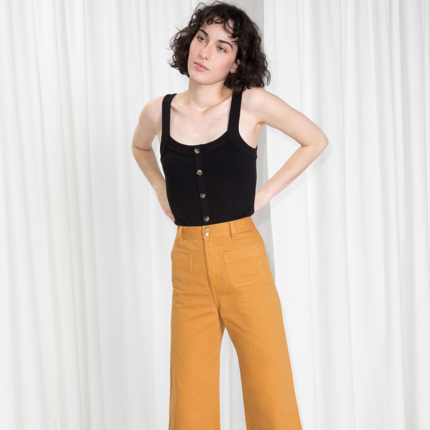 The Find | Twill Mustard Pants — Rose & Ivy