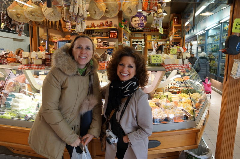 Laura Franceschetti and me at Mercato Sant'Ambrogio