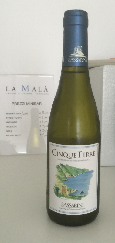 A wonderful wine we first discovered when our son found it at a wine seller in Seattle for us.  Made in Cinque Terre!