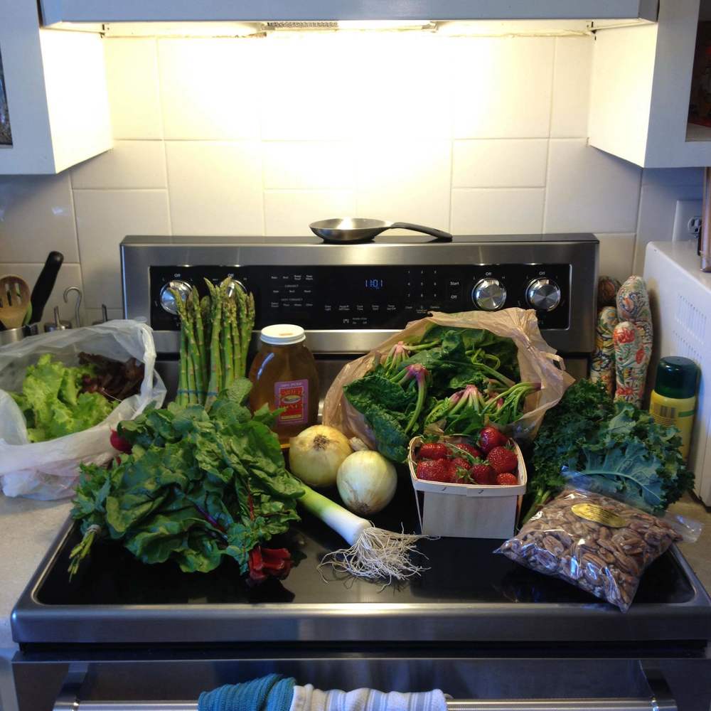  One of our week's hauls from the market 