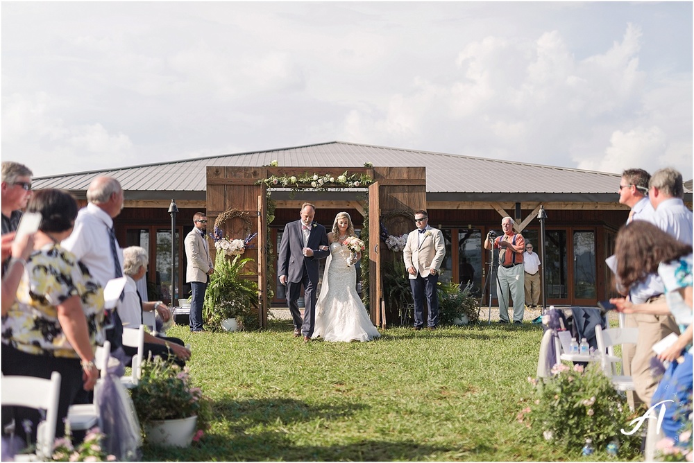 Mountain view Ceremony at The Glen at The Boxtree Lodge 