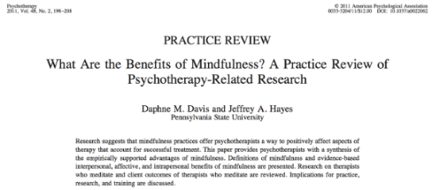 research paper on mindfulness