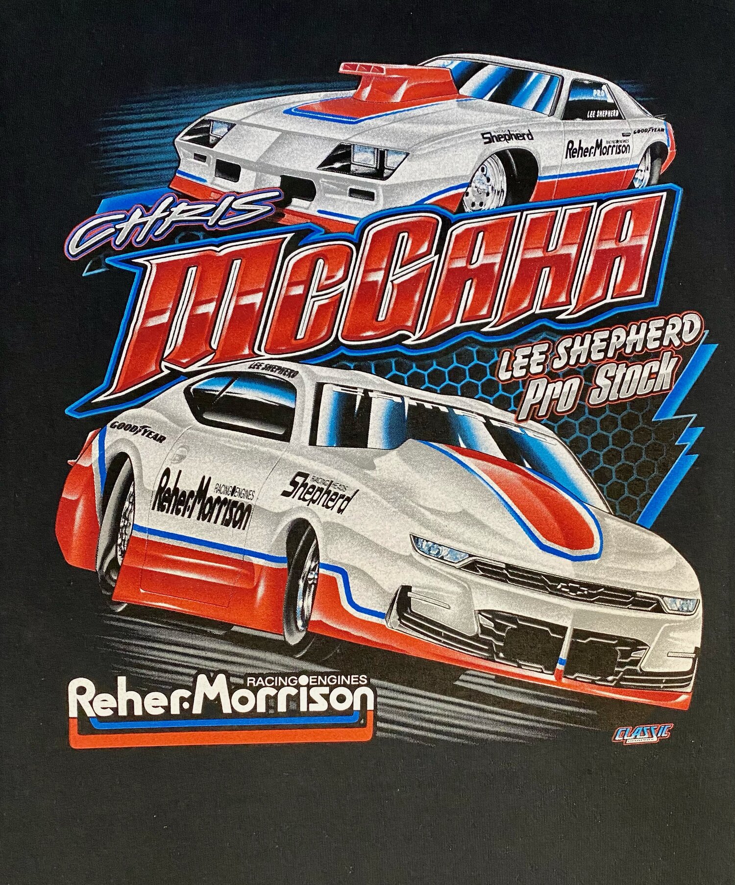 McGaha/Lee Shepherd Tribute T-Shirt- Black — Harlow Sammons Racing