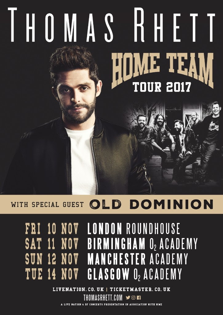 Thomas Rhett brings Home Team 2017 tour to the UK — Red Guitar Music