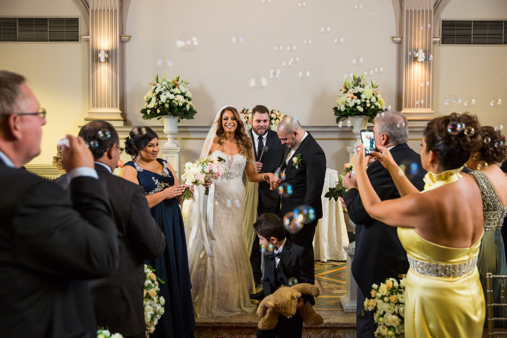 Bubble Wedding Ceremony Exit - A Curzon Hall Wedding - T-One Photography