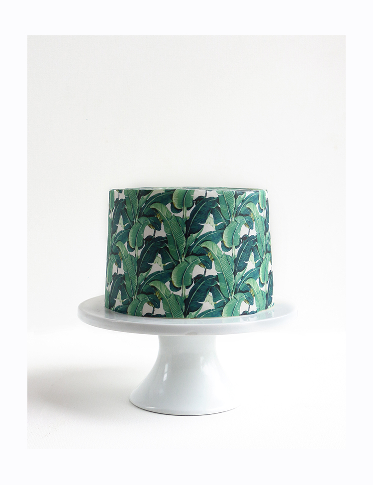 Tropical Print Wallpaper Cake
