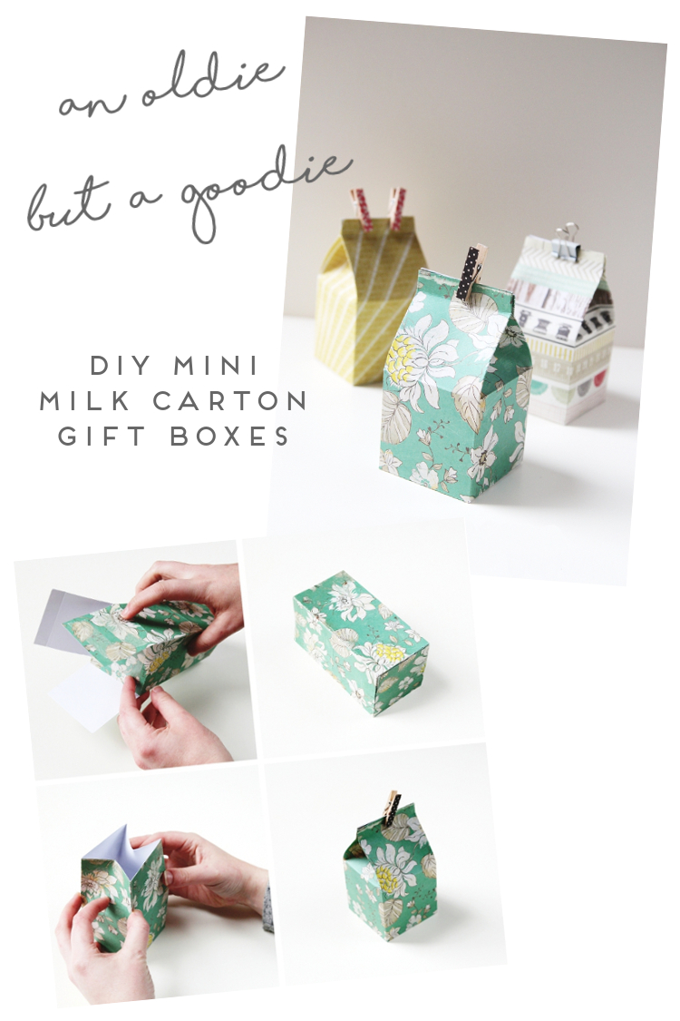AN OLDIE BUT A GOODIE - DIY MINI MILK CARTON GIFT BOXES.