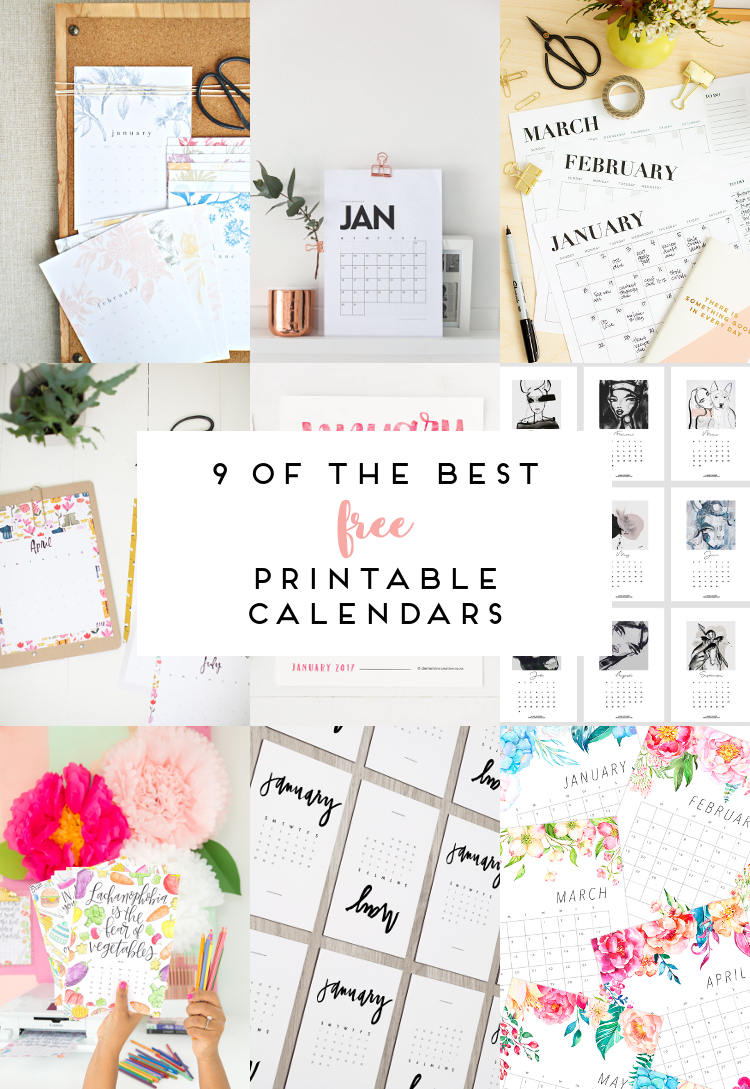 9 OF THE BEST FREE PRINTABLE CALENDARS