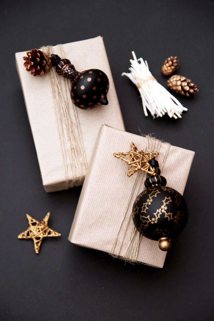 DIY DECORATED ORNAMENT GIFT TOPPERS