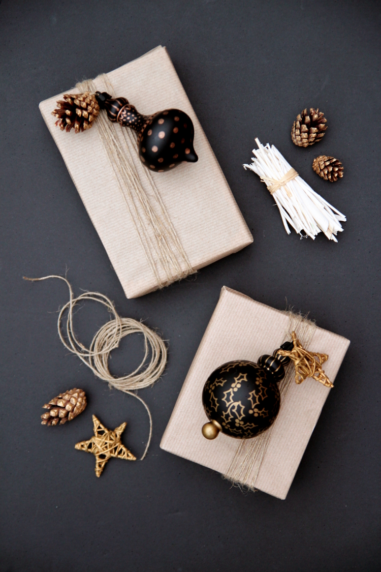DIY DECORATED BAUBLE GIFT TOPPERS