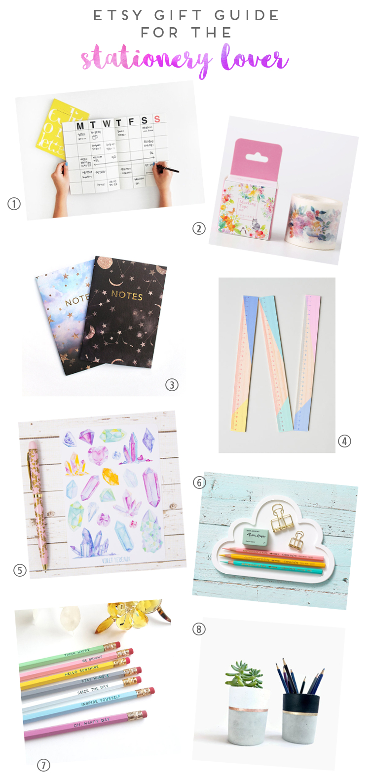 ETSY GIFT GUIDE FOR THE STATIONERY LOVER.