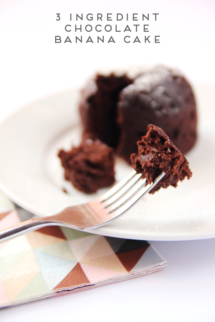 SATISFY YOUR SWEET TOOTH WITH THIS 3 INGREDIENT GLUTEN AND DAIRY CHOCOLATE AND BANANA CAKE