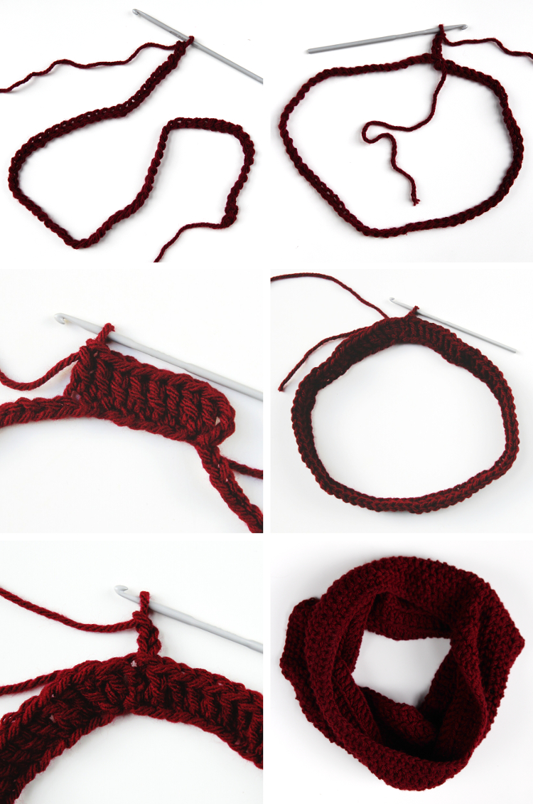 How to Make Your Own Simple Double Crochet Cowl.