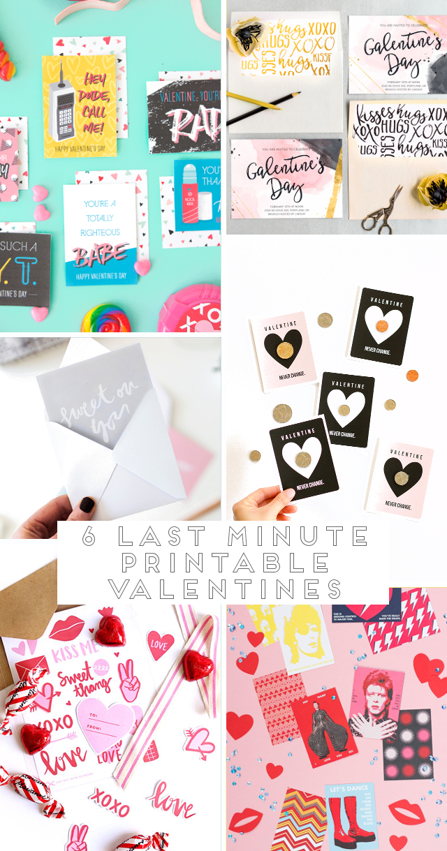 6 Last Minute Printable Valentines