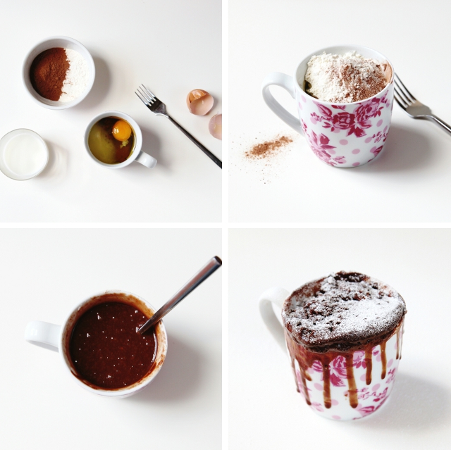 How to make Chocolate Nutella Mug Cakes