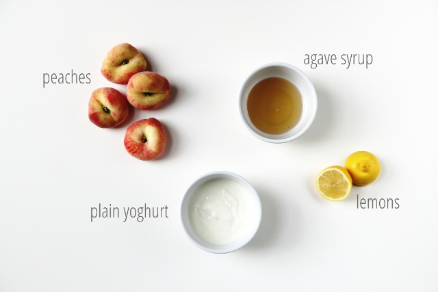 Ingredients for Peach Frozen Yoghurt