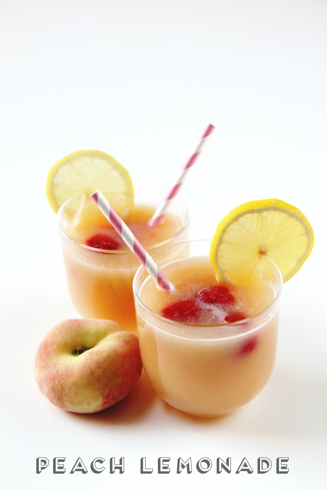 Sweet and Simple Peach Lemonade.