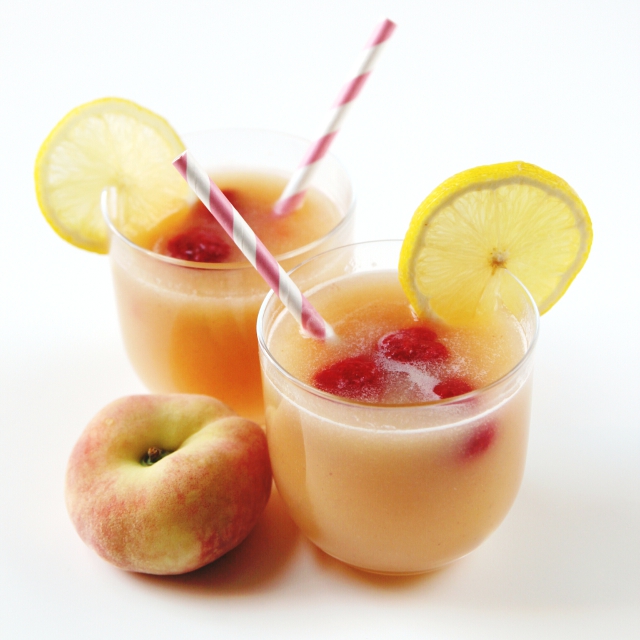 Sweet and Simple Peach Lemonade.