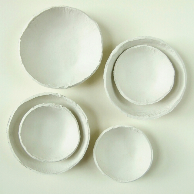 White clay bowls
