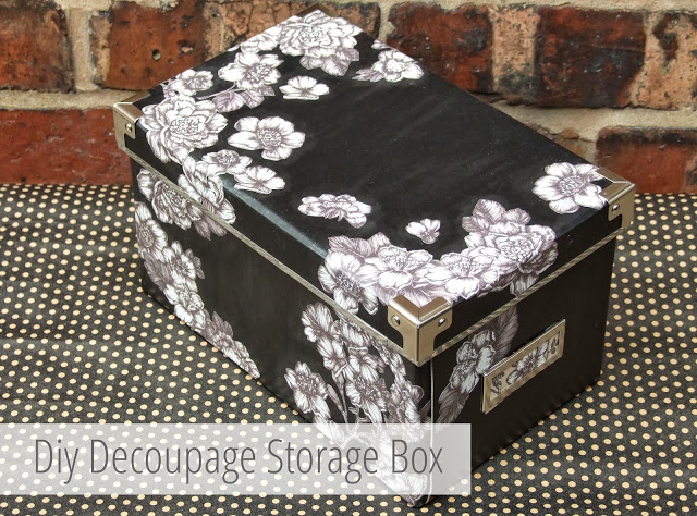 Diy Decoupage Storage Boxes using floral gift wrap.