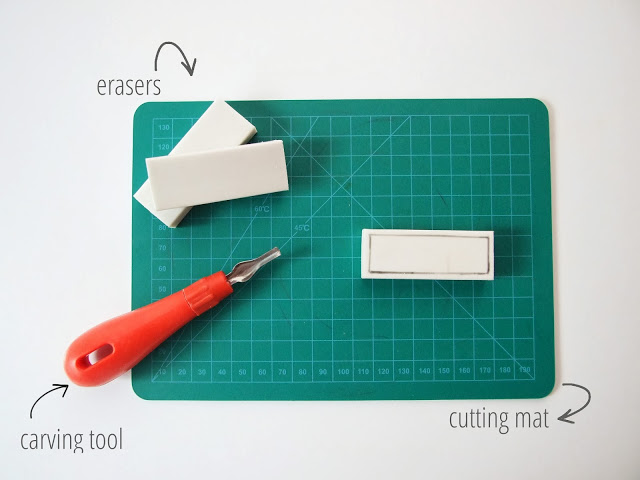 Things you'll need to make your own Diy Eraser Stamps - Gathering Beauty
