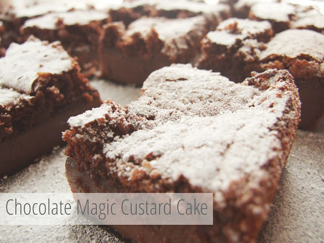 Chocolate Magic Custard Cake - Gathering Beauty