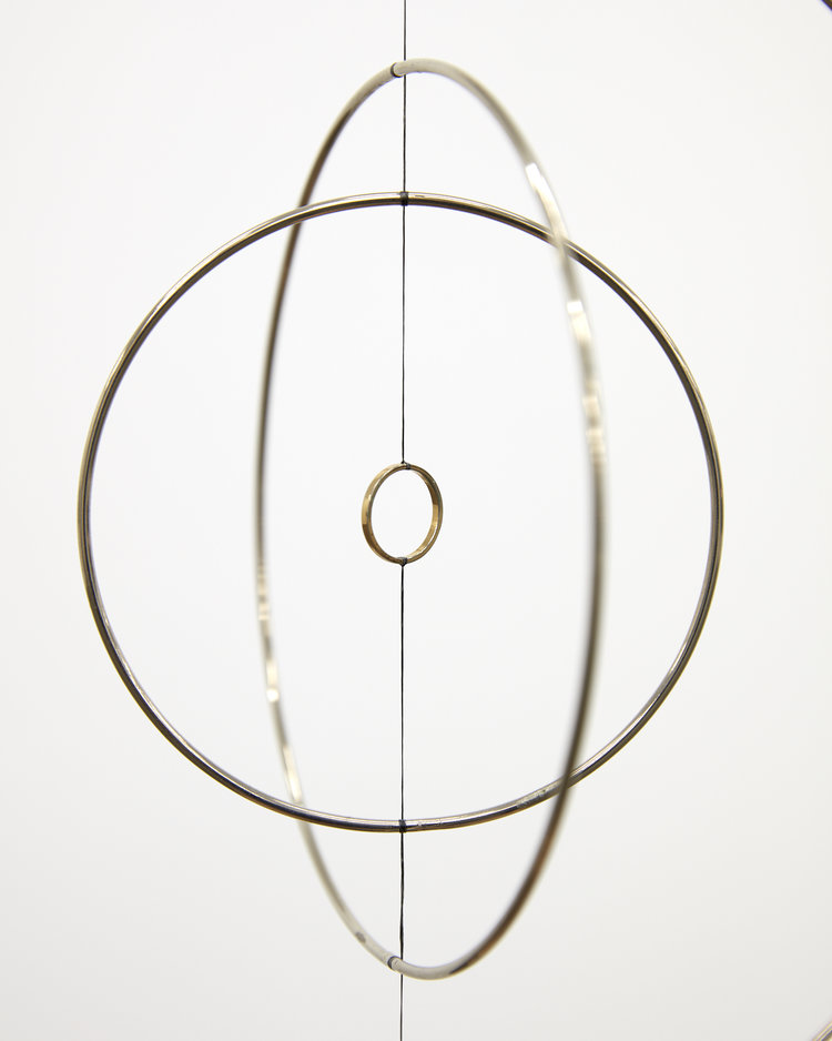  Len Lye,  Roundhead , 1961 (authorised reconstruction) (detail), steel, nylon, gold-plated copper with motor and ambient sound, Len Lye Collection/Govett-Brewster Art Gallery, image courtesy of the Len Lye Foundation. 