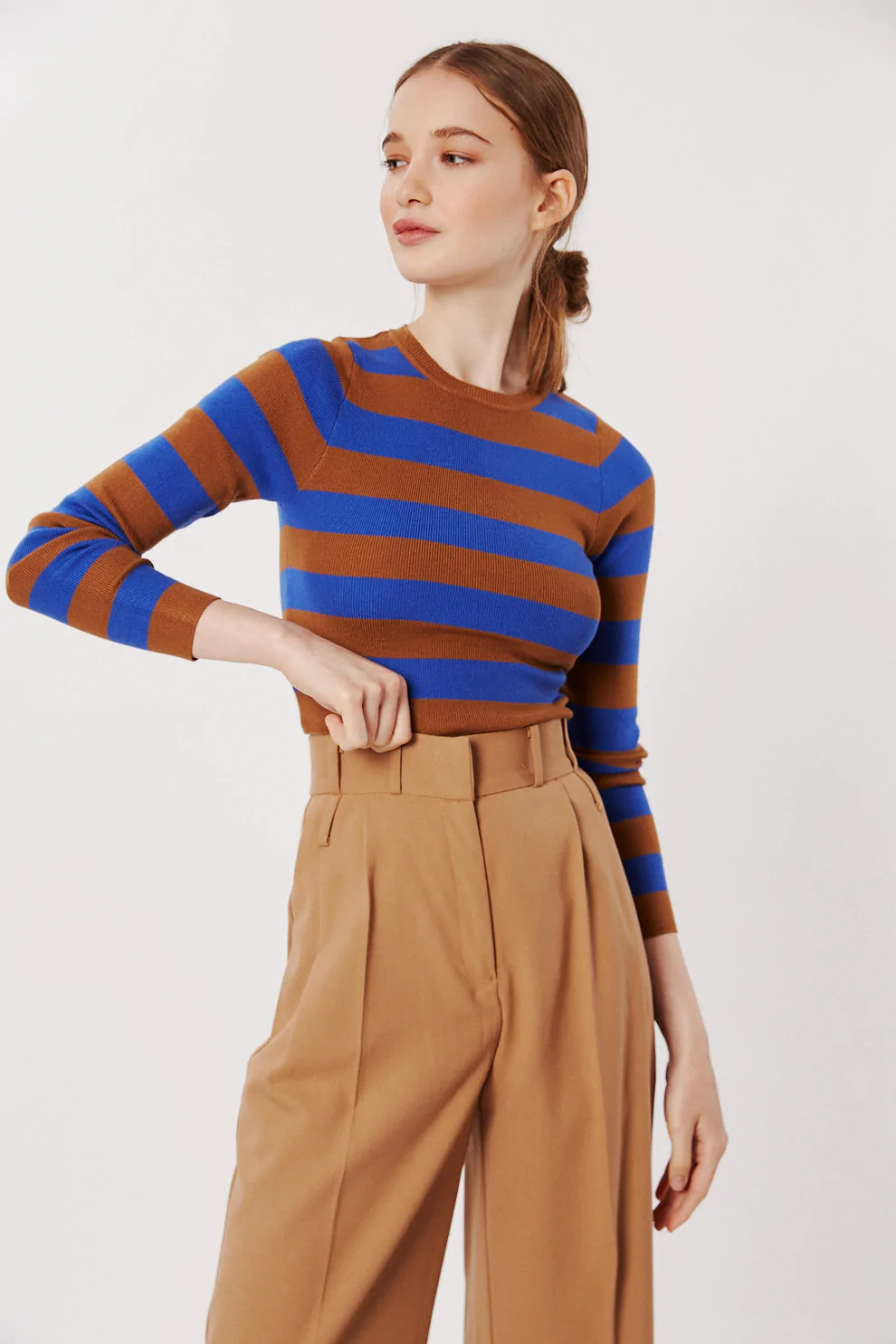 DÈLUC - lucca striped sweater (blue) — RAH RAH NYC
