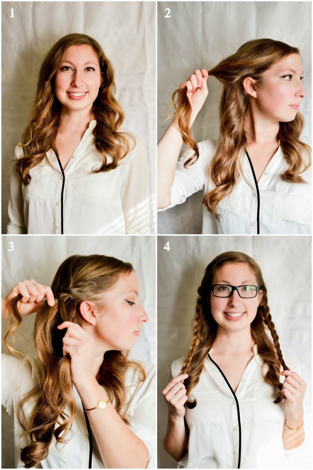Hair Tutorial Double Braided Half Updo The Farmers Daughter