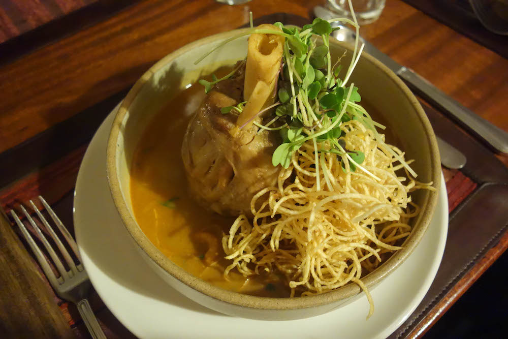   Thai ed Curry  with a pork shank 