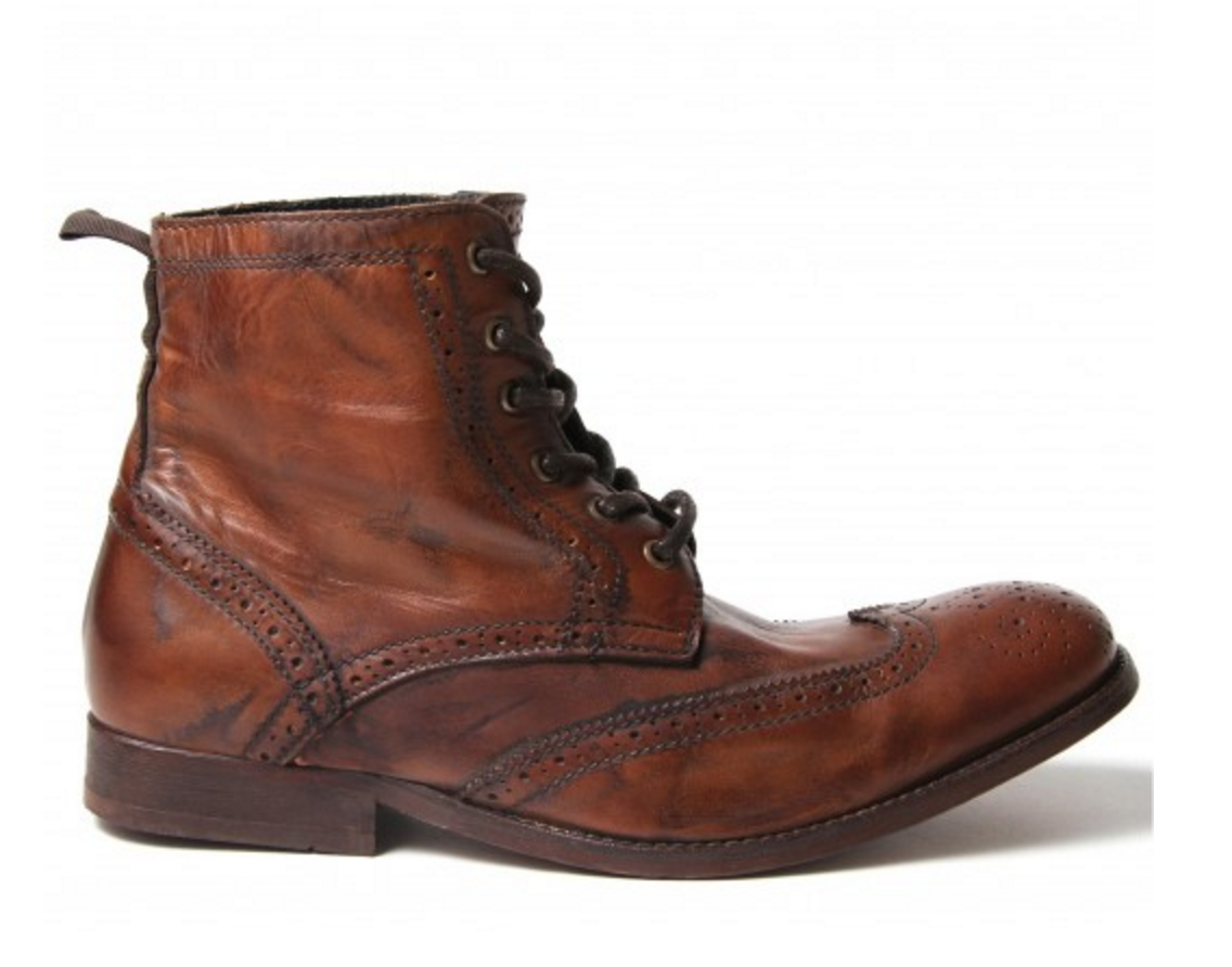 H BY HUDSON ANGUS TAN BROWN LEATHER BOOTS — NO SEASON LOS ANGELES