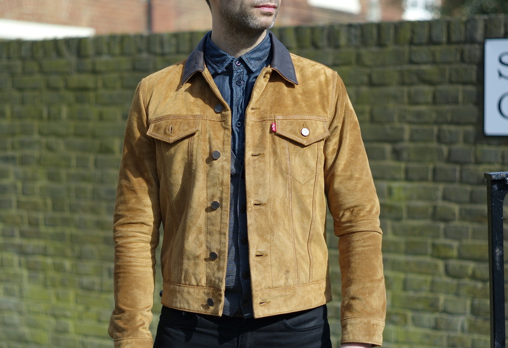 First Day Spring in Levi's Suede Jacket — Cs
