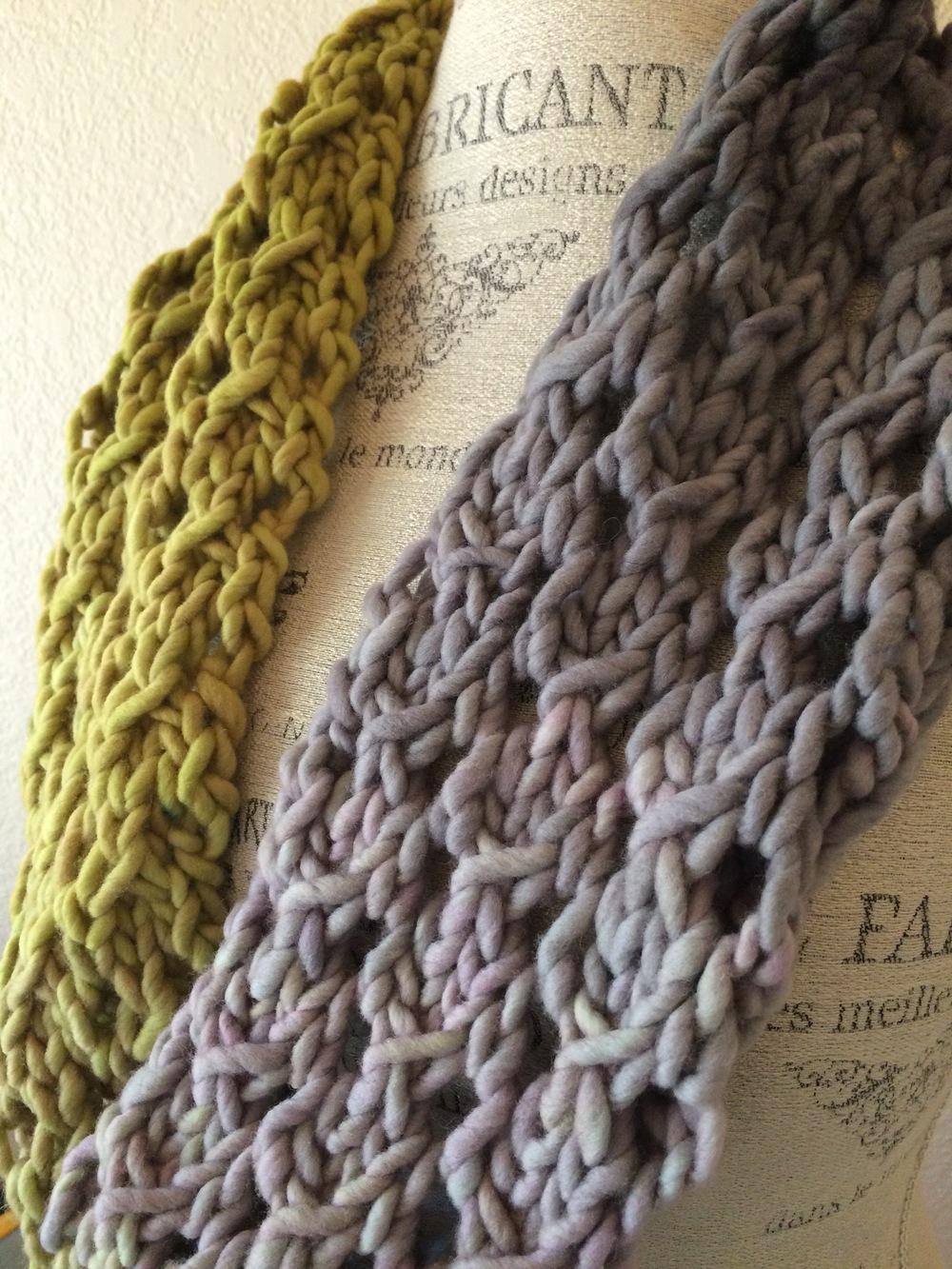 Bulky Lace Cowl Free Knitting Pattern — Blog.NobleKnits