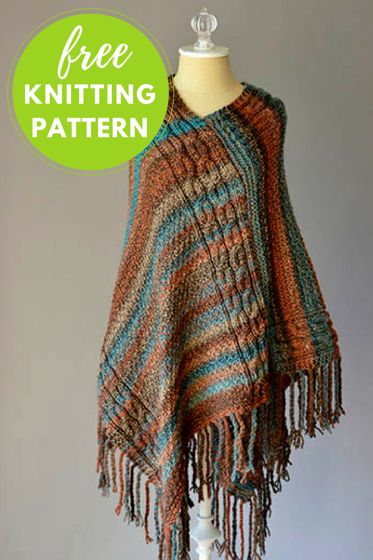 Double Cable Poncho Free Knitting Pattern — Blog.NobleKnits