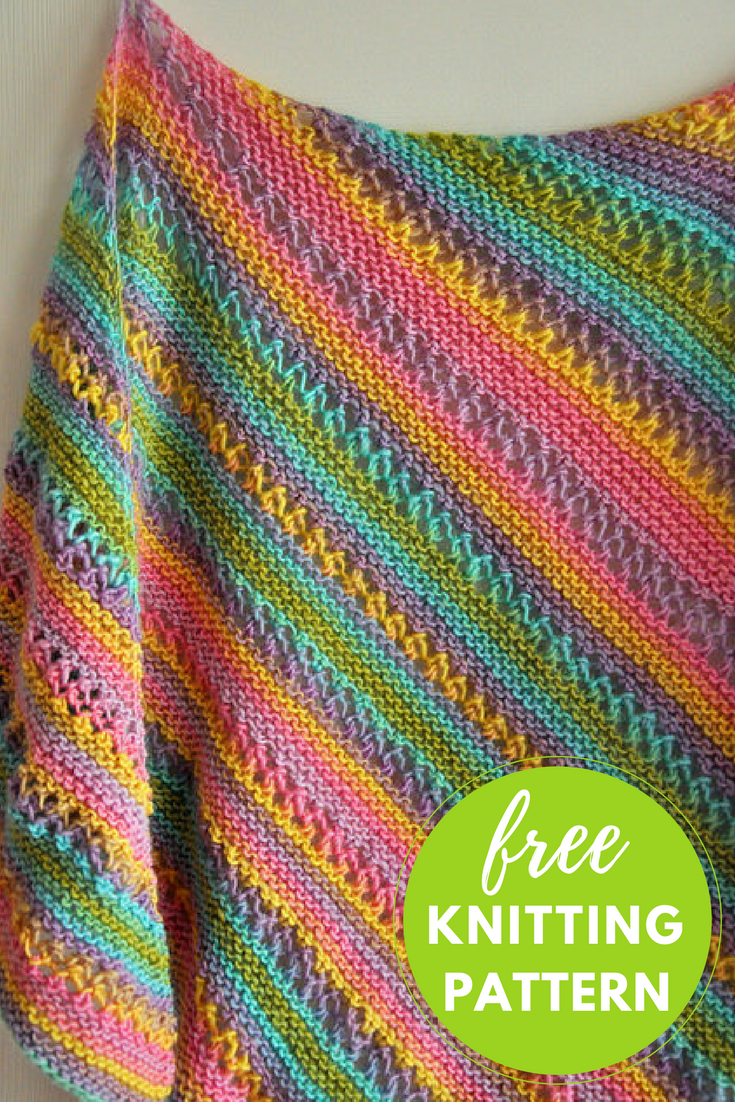 Gina Ridged Shawl Free Knitting Pattern — Blog.NobleKnits