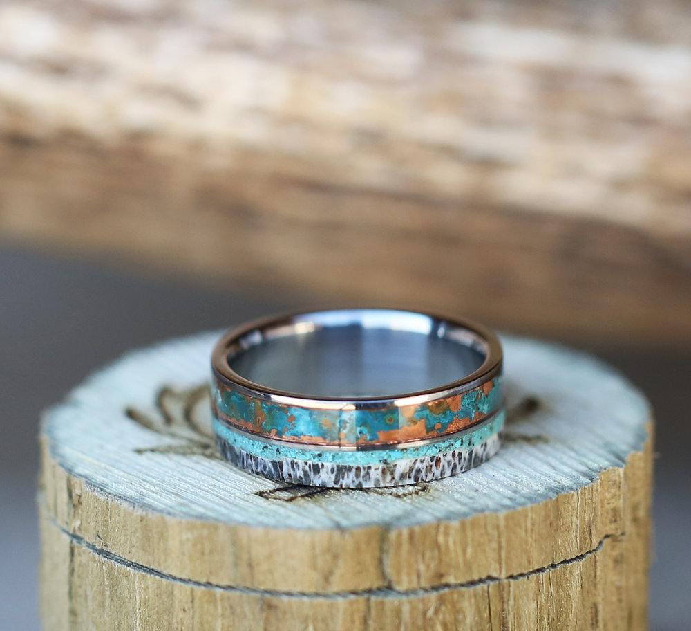 custom ring with inlays
