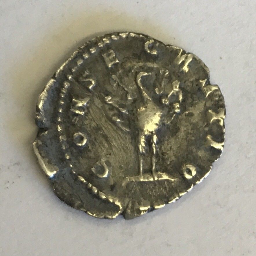 Roman Silver Denarius Coin Faustina 