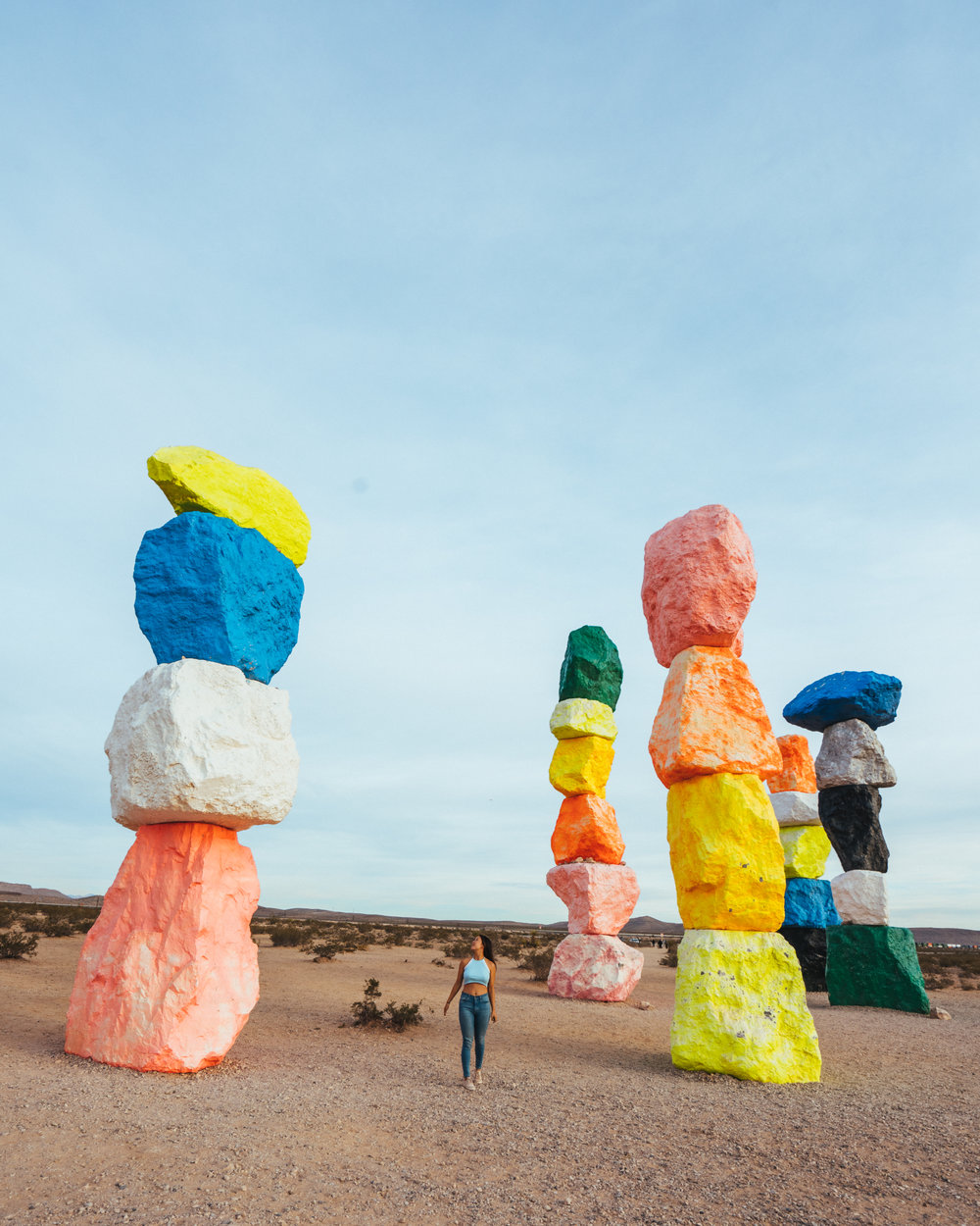 Visit places like the Seven Magic Mountains with an RV!