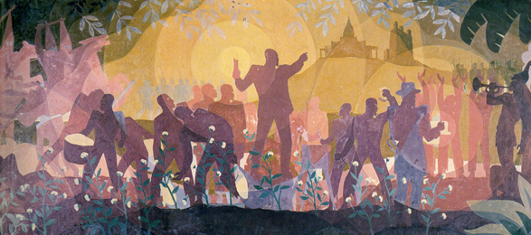 Aaron Douglas's From Slavery to Reconstruction