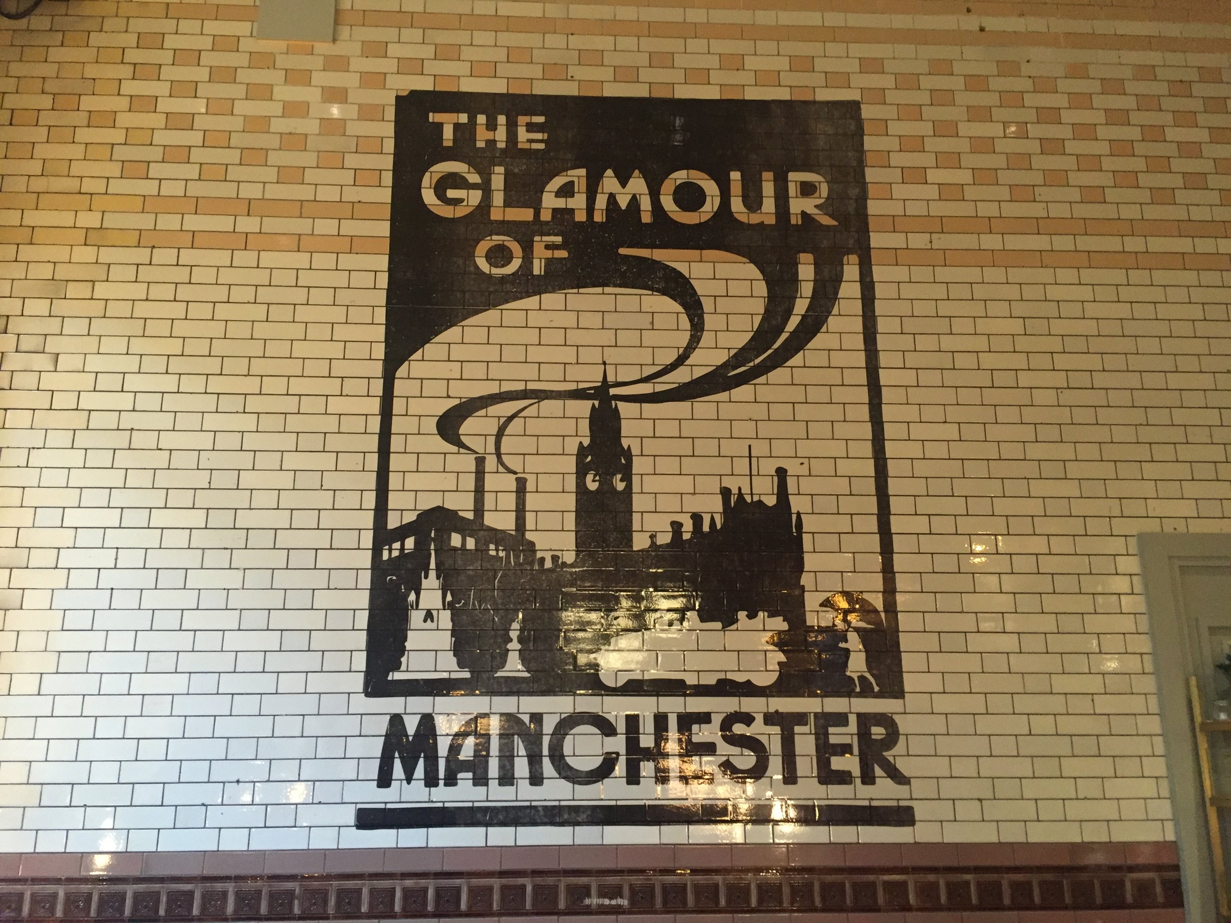  'The glamour of Manchester' mural at the Principal Hotel 