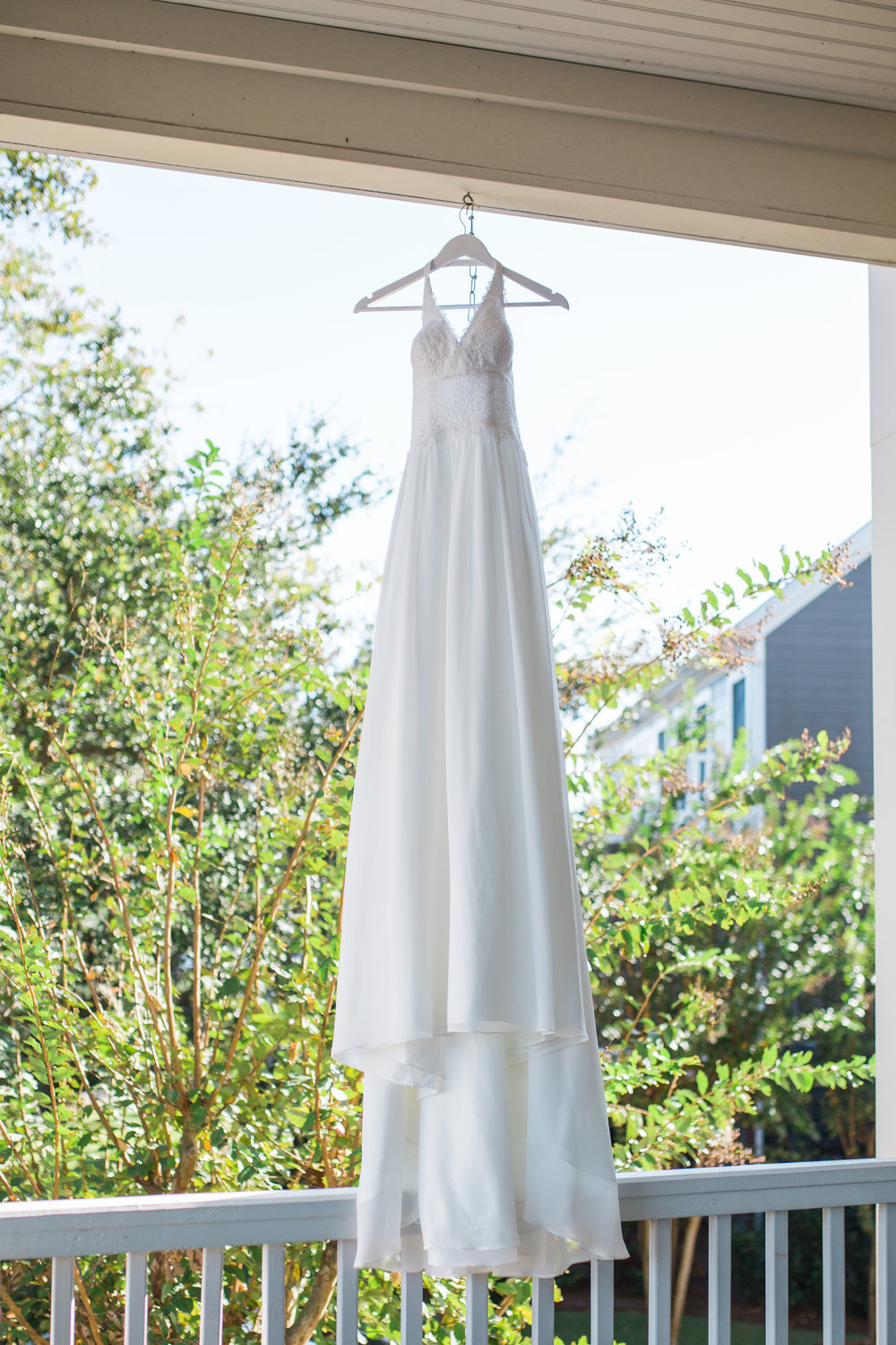 Wedding Dress Hanging up