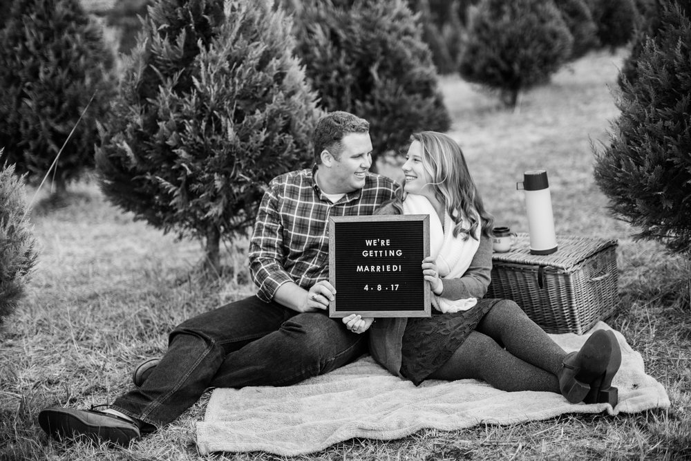Engagement Photos in Black and White by Sara